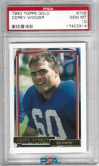 Corey Widmer #708 Football Cards 1992 Topps Gold Prices