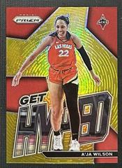 A'ja Wilson [Gold] #7 Basketball Cards 2023 Panini Prizm WNBA Get Hyped Prices