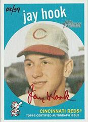 Jay Hook [Red Ink] Baseball Cards 2008 Topps Heritage Real One Autographs Prices