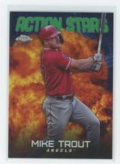Mike Trout [Green] #ASC-29 Baseball Cards 2023 Topps Chrome Update Action Stars Prices