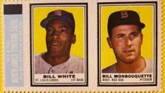 Bill White [Bill Monbouquette] Baseball Cards 1962 Topps Stamp Panels Prices