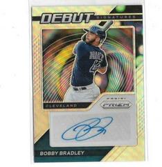 Bobby Bradley [Silver Prizm] #DS-BB Baseball Cards 2021 Panini Prizm Debut Signatures Prices