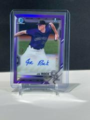 Joe Rock Baseball Cards 2021 Bowman Draft 1st Edition Chrome Autographs Prices