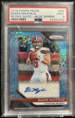 Baker Mayfield [Blue Shimmer] #1 Football Cards 2018 Panini Prizm Rookie Autographs Prices