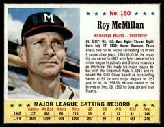 Roy McMillan [Hand Cut] #150 Baseball Cards 1963 Post Cereal Prices