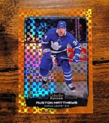 Auston Matthews [Orange Checkers] #P-AM Hockey Cards 2022 O Pee Chee Platinum Previews Prices
