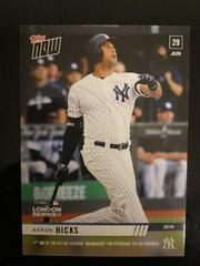 Aaron Hicks #449 Baseball Cards 2019 Topps Now Prices