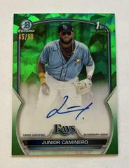 Junior Caminero [Green] #BSPA-JCO Baseball Cards 2023 Bowman Chrome Sapphire Autographs Prices
