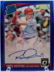Rhys Hoskins [Blue] #RRS-RH1 Baseball Cards 2018 Panini Donruss Optic Rated Rookie Signatures Prices
