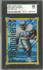Barry Sanders [Refractor w/Coating] #140 Football Cards 1996 Topps Finest Prices
