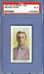 George Stone Baseball Cards 1911 M116 Sporting Life Prices