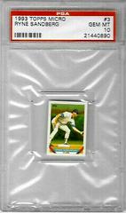 Ryne Sandberg #3 Baseball Cards 1993 Topps Micro Prices