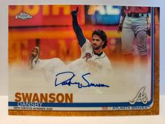 Dansby Swanson [Orange Refractor] Baseball Cards 2019 Topps Chrome Autographs Prices