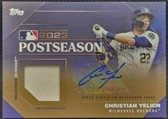 Christian Yelich [Gold] #PPAR-CY Baseball Cards 2024 Topps Postseason Performance Autograph Relic Prices