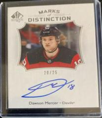 Dawson Mercer Hockey Cards 2021 SP Authentic Marks of Distinction Autographs Prices