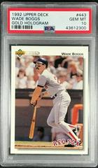 Wade Boggs [Gold Hologram] #443 Baseball Cards 1992 Upper Deck Prices