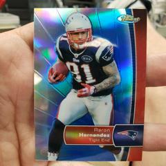 Aaron Hernandez [Blue Refractor] #92 Football Cards 2012 Topps Finest Prices