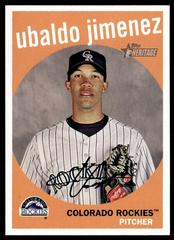 Ubaldo Jimenez #274 Baseball Cards 2008 Topps Heritage Prices