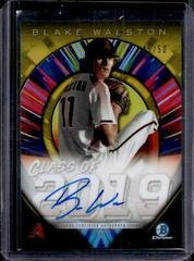 Blake Walston [Gold Refractor] #BW Baseball Cards 2019 Bowman Draft Class of 2019 Autographs Prices