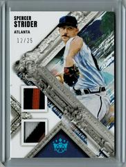 Spencer Strider [Platinum Blue] #DKM-SS Baseball Cards 2022 Panini Diamond Kings DK Materials Prices