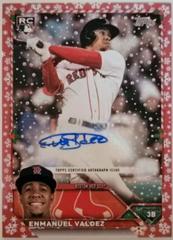 Enmanuel Valdez [Red] #HAC-EV Baseball Cards 2023 Topps Holiday Autographs Prices