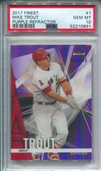 Mike Trout [Purple Refractor] #1 Baseball Cards 2017 Topps Finest Prices