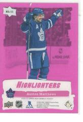 Auston Matthews [Pink] Hockey Cards 2022 Upper Deck Highlighters Prices