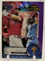 Bryce Harper [Class 3 Purple] #58 Baseball Cards 2022 Topps Gold Label Prices