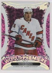 Seth Jarvis [Pink] #WP-35 Hockey Cards 2021 Upper Deck Ovation World Premiere Prices