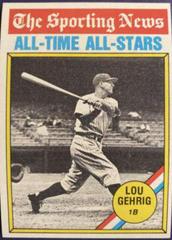Lou Gehrig [All Time All Star] Baseball Cards 1976 Topps Prices