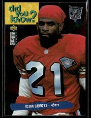 Deion Sanders [Player's Club Platinum] #48 Football Cards 1995 Collector's Choice Prices