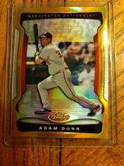 Adam Dunn [Green Refractor] #107 Baseball Cards 2009 Finest Prices