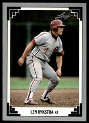 Lenny Dykstra #163 Baseball Cards 1991 Leaf Prices