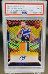 Mikal Bridges [Gold] Basketball Cards 2018 Panini Select Rookie Jersey Autographs Prices