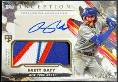 Brett Baty [Inception Manufacturer Logo] #IAP-BB Baseball Cards 2023 Topps Inception Autograph Patch Prices