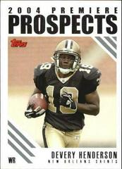 Devery Henderson #PP4 Football Cards 2004 Topps Premiere Prospects Prices