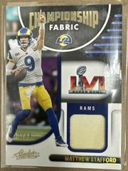 Matthew Stafford [Gold] Football Cards 2022 Panini Absolute Championship Fabric Prices