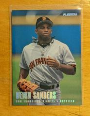 Deion Sanders #595 Baseball Cards 1996 Fleer Tiffany Prices