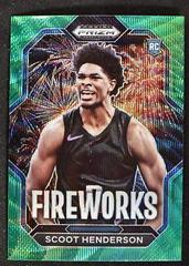 Scoot Henderson [Green Wave] #3 Basketball Cards 2023 Panini Prizm Draft Picks Fireworks Prices