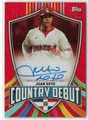 Juan Soto #CDA-JS Baseball Cards 2023 Topps World Classic Country Debut Autographs Prices