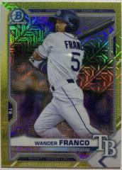 Wander Franco [Yellow Refractor Mega Box Mojo] #BCP-57 Baseball Cards 2021 Bowman Chrome Prospects Prices