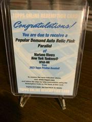 Mariano Rivera [Pink] #DPAR-MR Baseball Cards 2023 Topps Pristine Popular Demand Autograph Relic Prices