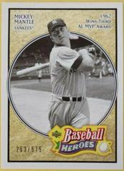 Mickey Mantle Baseball Cards 2005 Upper Deck Baseball Heroes Prices