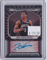 Josh Christopher [Red] Basketball Cards 2021 Panini Obsidian Rookie Eruption Signatures Prices