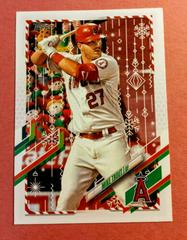 Mike Trout [Elf Fans SR] Baseball Cards 2021 Topps Holiday Mega Box Prices