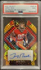 Jerry Rice [Gold Die Cut] #SIP-JRI Football Cards 2021 Panini Select Signatures Prizm Prices
