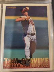 Tom Glavine [View from Home Plate] Baseball Cards 1993 Fleer Glavine Career Highlights Prices