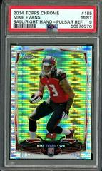 Mike Evans [Ball in Right Hand Pulsar Refractor] #185 Football Cards 2014 Topps Chrome Prices