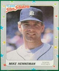 Mike Henneman #25 Baseball Cards 1988 Fleer Star Stickers Prices