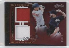 Ryan Zimmerman, Stephen Strasburg Baseball Cards 2022 Panini Absolute Team Tandem Materials Prices